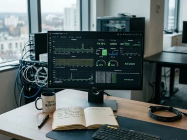 Technical support review setting with organized system documentation
